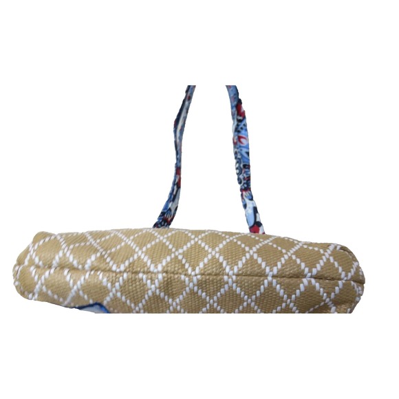 Vera Bradley FIREWORKS MEDALLION Straw Beach Crossbody Bag w/star Applique NWOT‎ - Picture 7 of 8